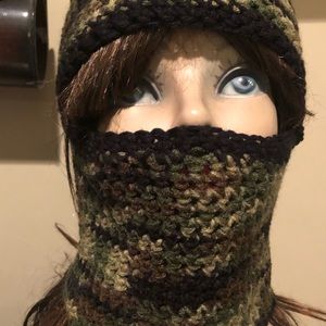 Crochet Full Face Ski Mask cuff it up to Wear as a Hat  Adult Size Unisex